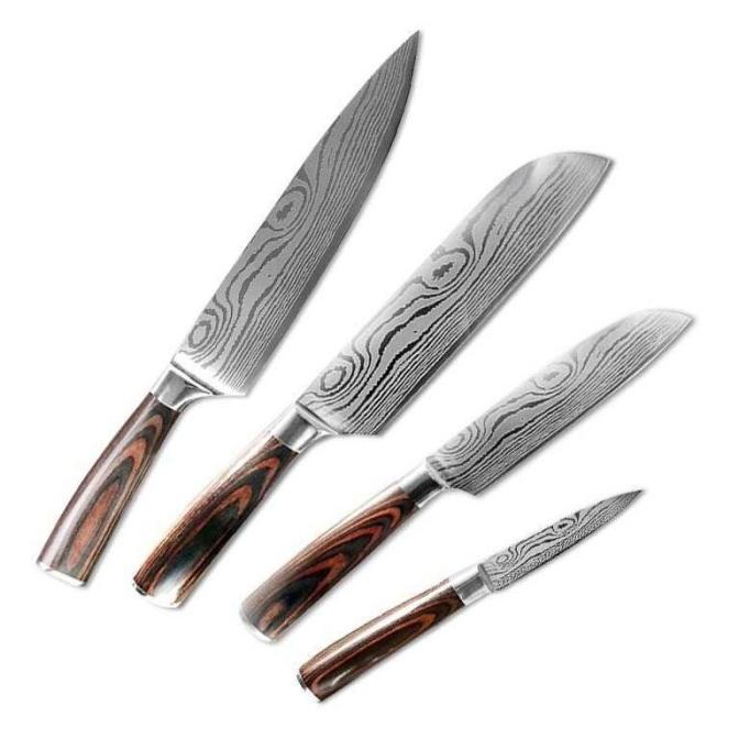 

Xituo Set Pisau Dapur Damascus Pattern Stainless Steel 4 Pcs - Dl4-B Deme84Tocv