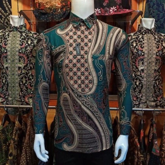 PREMIUM BEST SELLER MODERN BATIK PRIA LENGAN PANJANG BAGUS MAHAL TERBARU MURAH SOLO