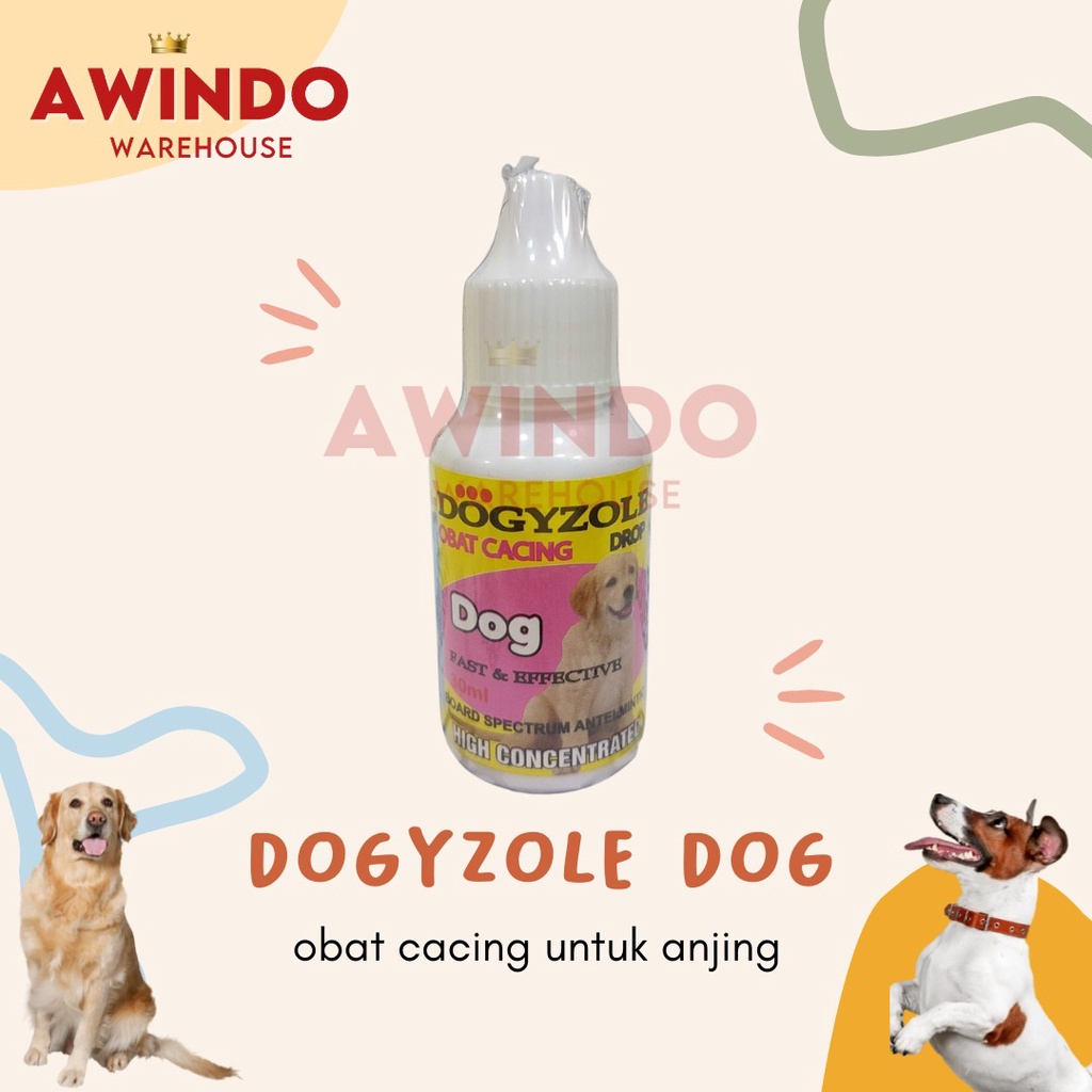 DOGYZOLE ANJING - Obat Anti Infeksi Cacing Anjing Doggy Dog Puppy 30ml