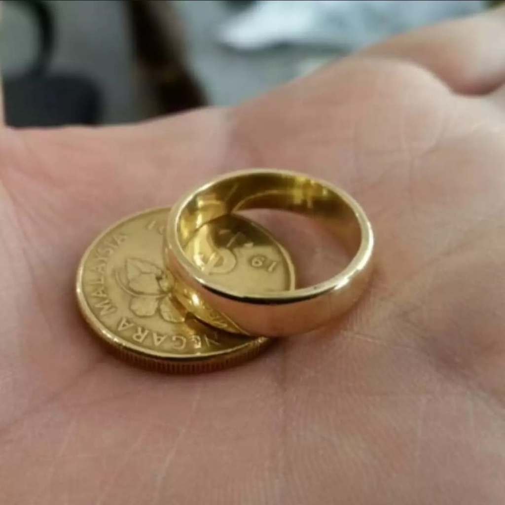 stok tidak banyak cincin terbuat dari coin logam lama/cincin terlaris di belih lapis emas 24k anti karat