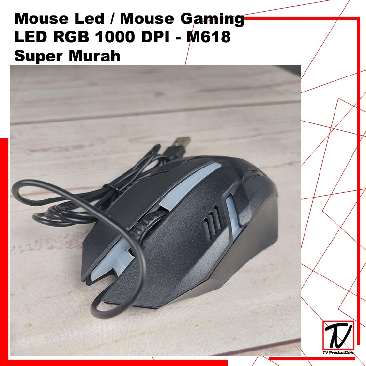 Mouse Led Mouse Gaming Kabel  LED RGB 1000 DPI - M618 Murah