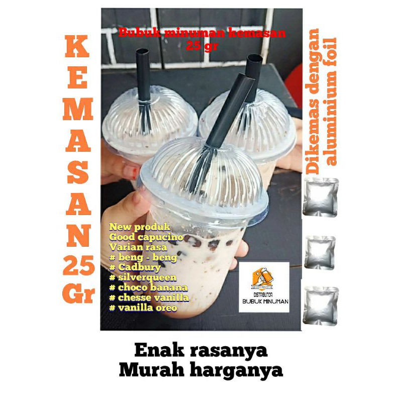 

minuman bubuk Rasa coklat Bubuk Minuman Rasa kemasan 25 gr