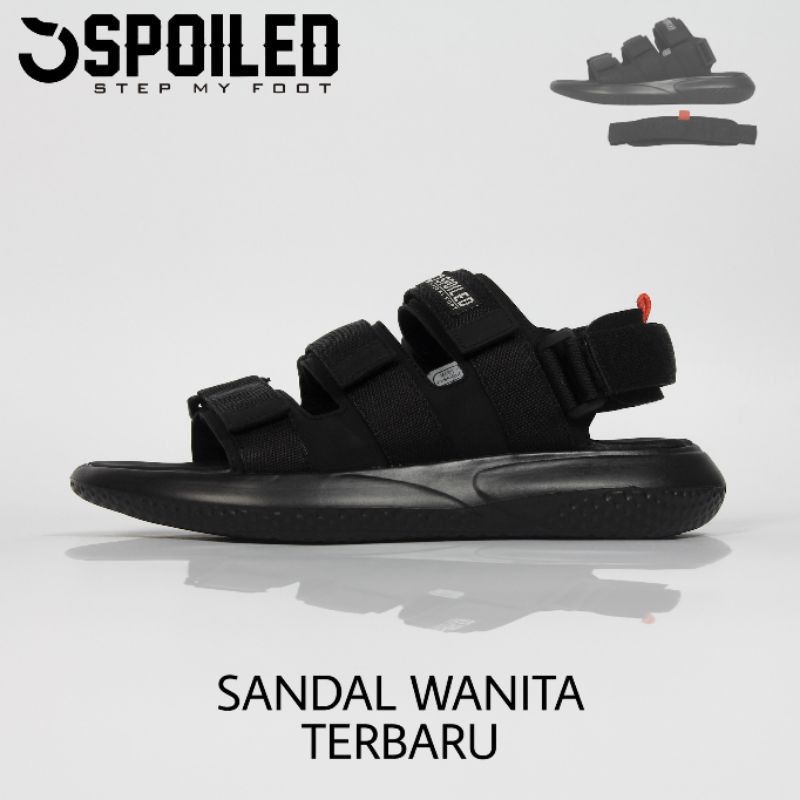 Sandal gunung hiking wanita black - white Spoiled original