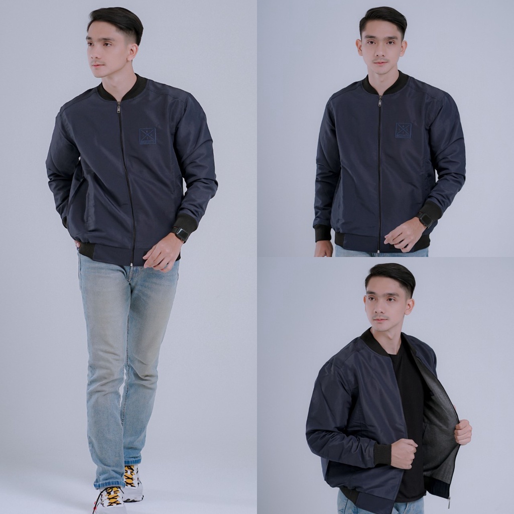 JD - JAKET BOMBER POLOS PRIA / JAKET BOMBER ANTI AIR WATERPROOF ORIGINAL REBEL ID