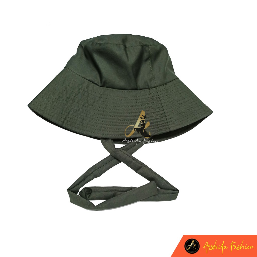 TOPI BUCKET WIDE BESAR TALI PANJANG / BUCKET SELEBGRAM