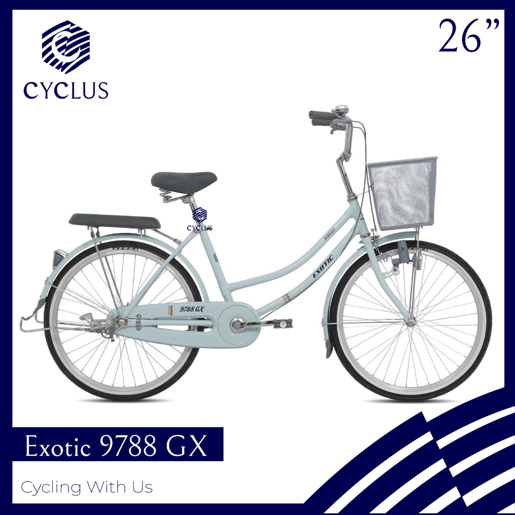 [EKA JAAYA SEPEDA] GRAB - Sepeda Mini Exotic 9788 GX 26 Inch Wanita Perempuan Citybike City Bike