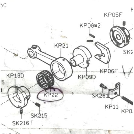 KOMPLIT SET KASAR HALUS KP21 - MESIN OBRAS F700 ORIGINAL