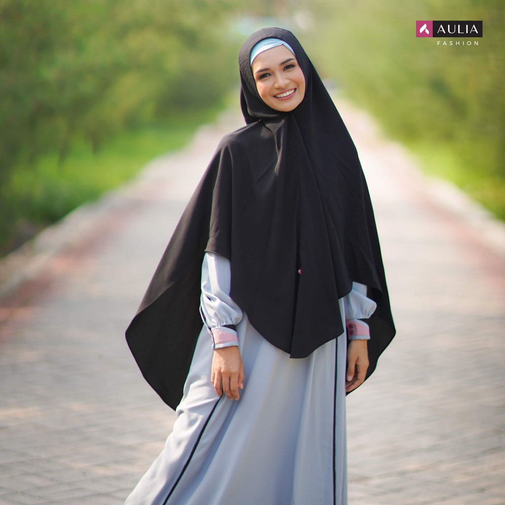 AULIA SET GAMIS SYAR'I + HIJAB NIGELLA BLUE OCEAN