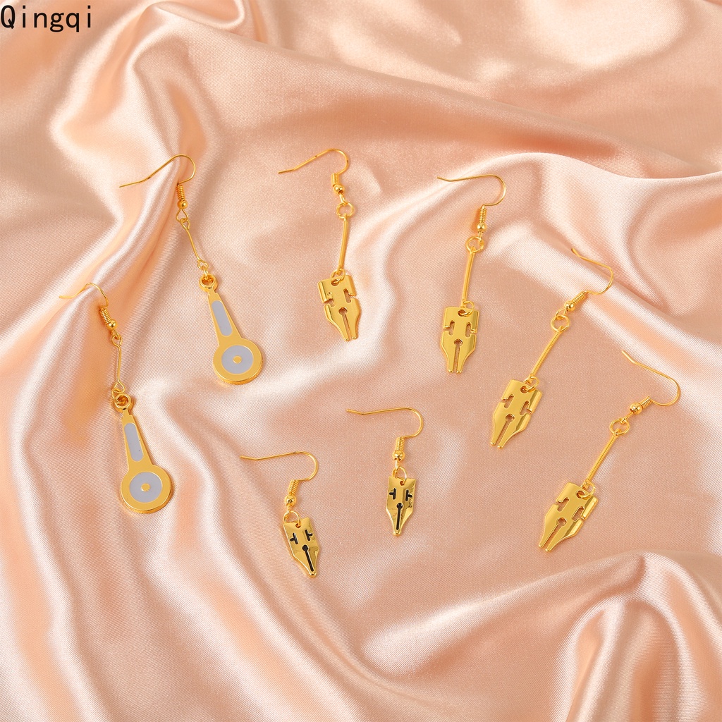 Anting Desain Anime Jojo Bizarre Adventure Rohan Kishibe Warna Emas Untuk Wanita