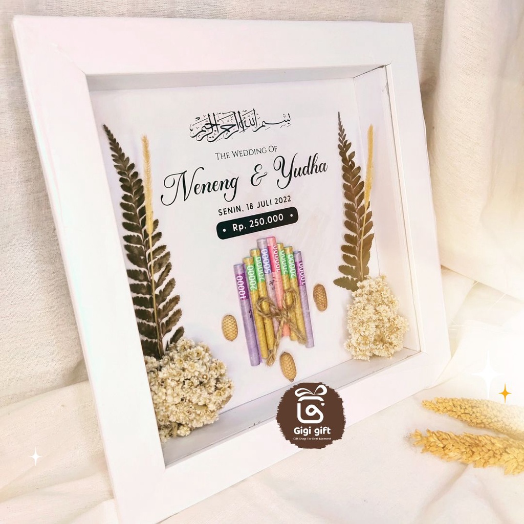 MAHAR PERNIKAHAN | Dekorasi Frame Mahar Simple dan Minimalis