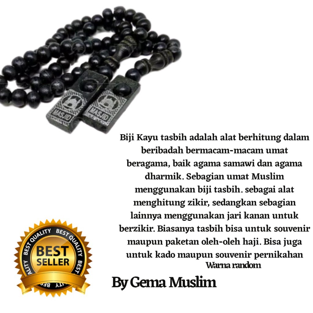 tasbih kayu33 isi dan harga 10 pcs