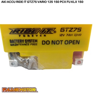 AKI ACCU KERING RIDE IT GTZ7S MOTOR VARIO 125 150 PCX 150 CB150R SATRIA FU KLX 150