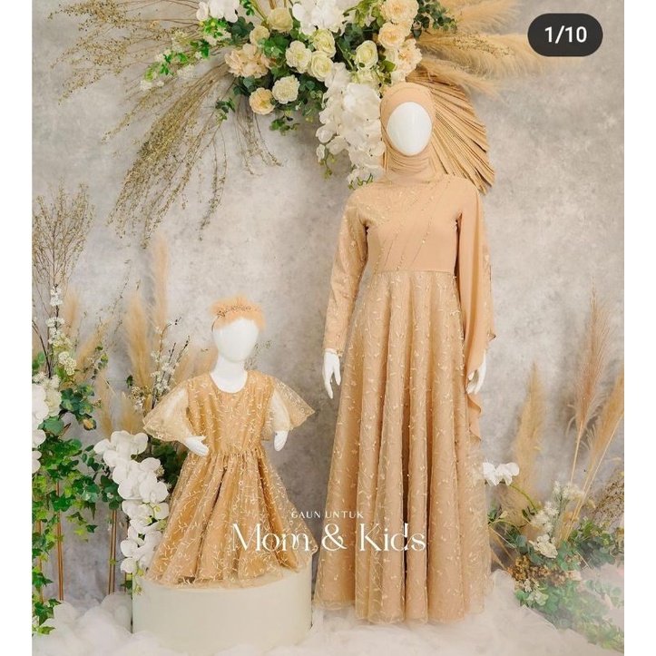 gaun anak,copelan sama mom-warna di sesuikan sama momnya,