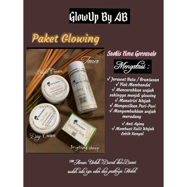 skincare GLOW UP BY AB kemasan baru....