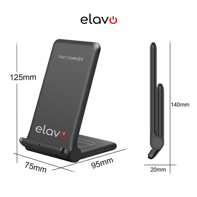 ELAVO 2in1 Charger Dock FOLDABLE lipat Hp Airpods earbuds Samsung notes S21 flip s7 edge wireless charging Iphone 8 X XR XS 11 12 13 Pro max Original