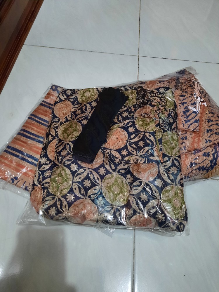 Set Couple Batik Gies Viscose Sutra Kombinasi Tile