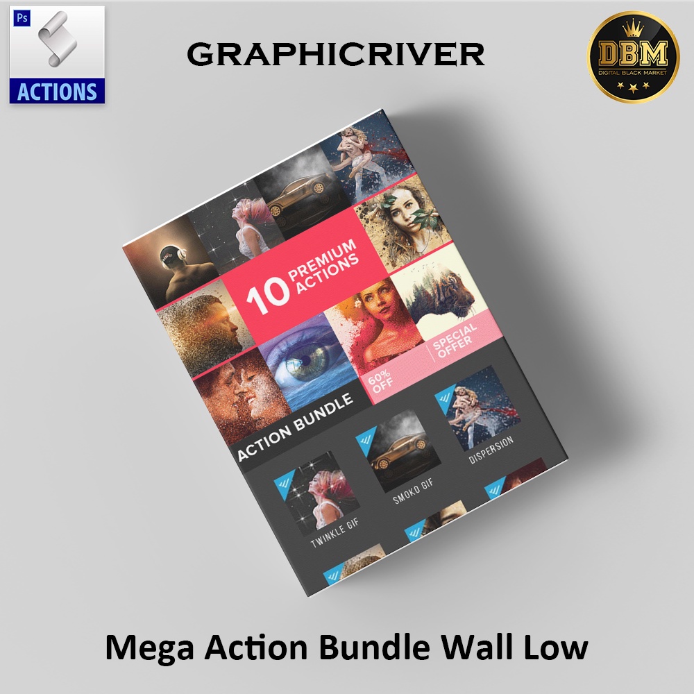 Mega Action Bundle Wall Low - Photoshop Action