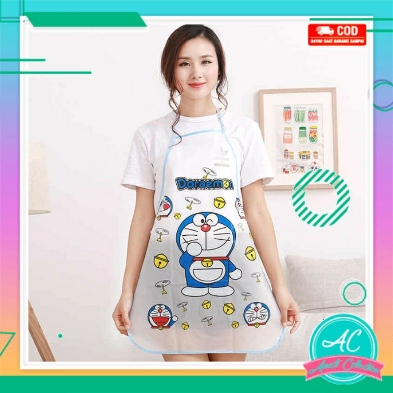 Celemek masak dapur waterproof anti air pelindung baju karakter kartun