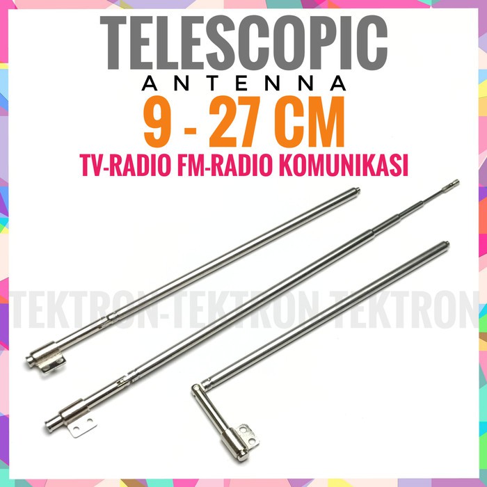 Telescopic Antenna 9-27cm Antena Antene TV Radio FM Komunikasi