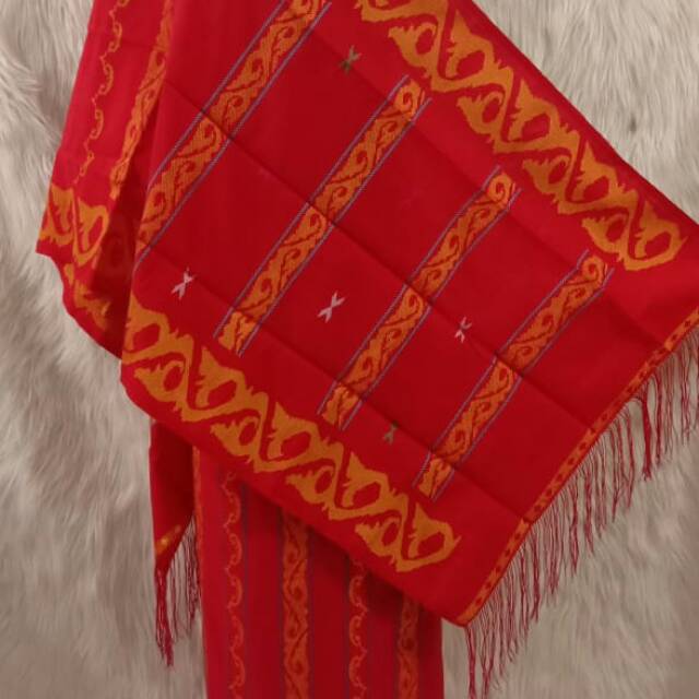 Set tenun asli motif Gundur