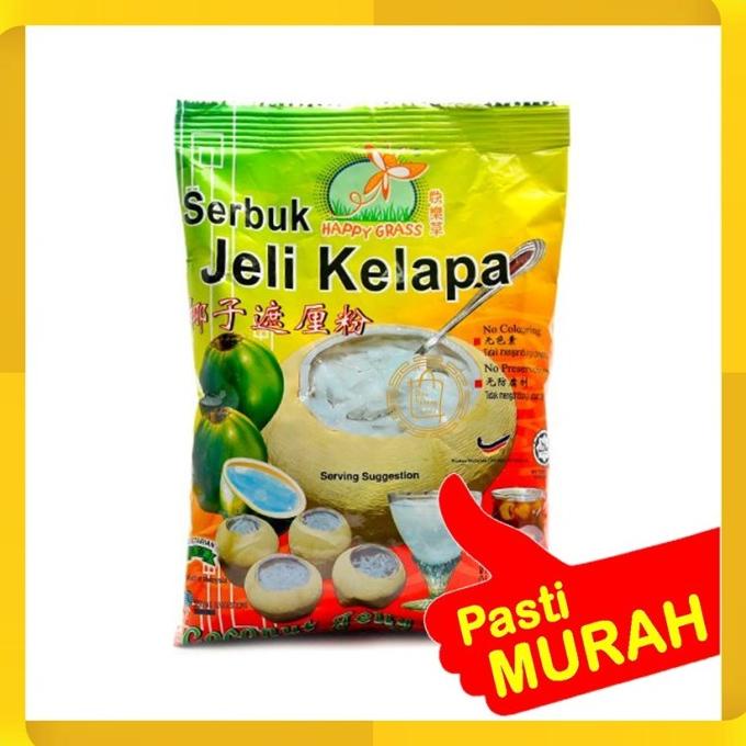 

] HAPPY GRASS COCONUT JELLY POWDER 225G HAPPYGRASS JELI KELAPA HEPIGRAS