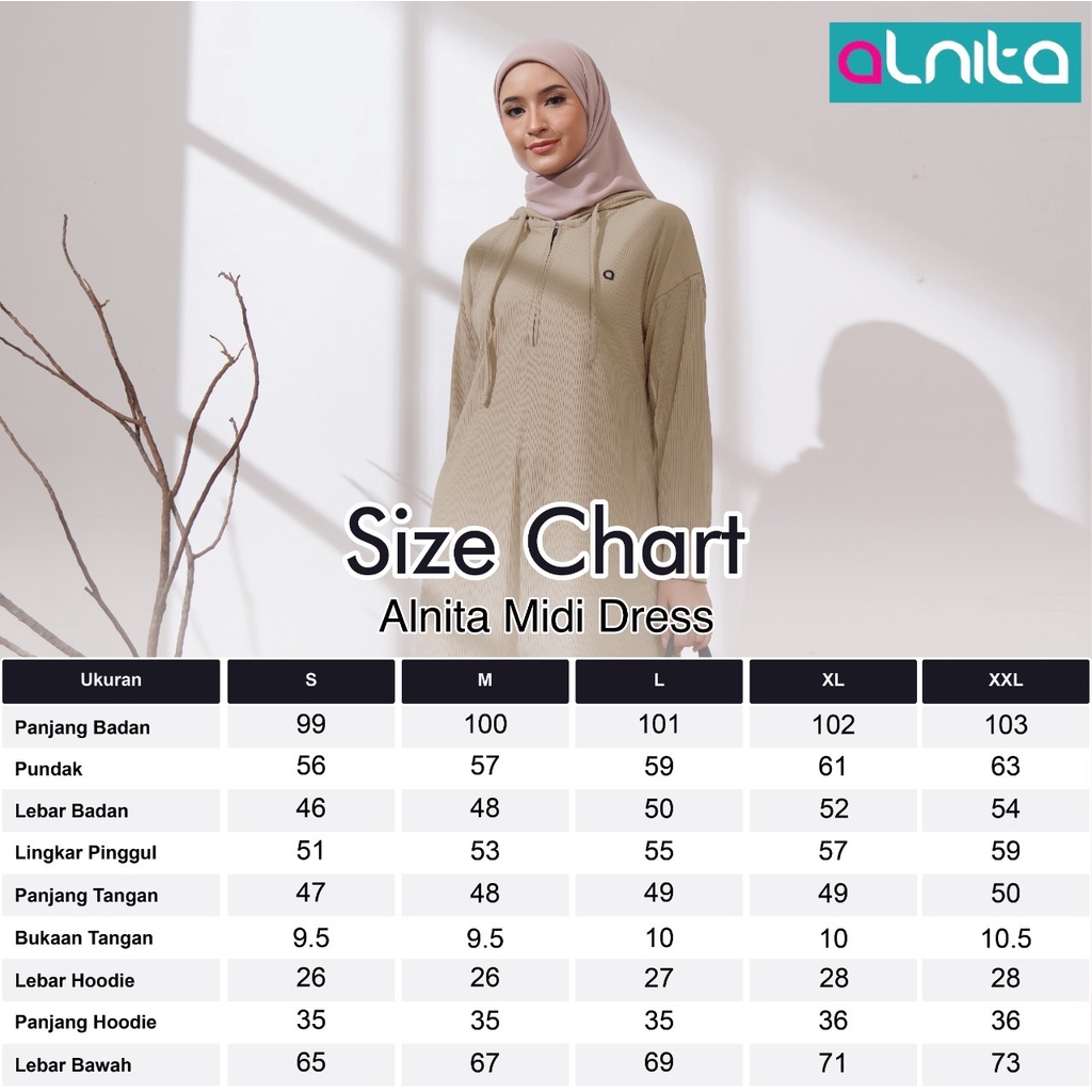 Alnita Tunik Nesta Atasan Trendy Bahan Carol Baju Olahraga Santai Simple OOTD