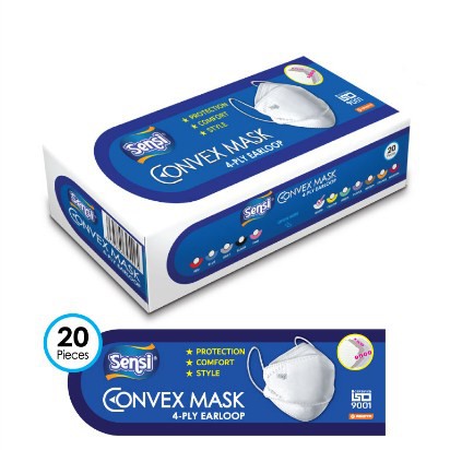 Masker Medis Sensi Convex Mask 4D 4ply Original isi 20pcs