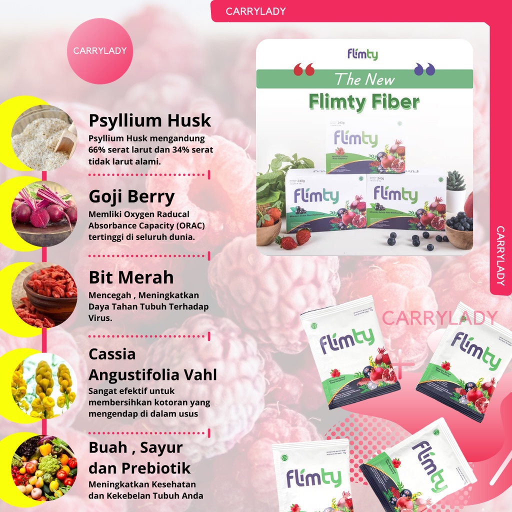 FLIMTY FIBER 1 BOX ISI 16 SACHET SEGEL PELANGSING DIET DETOX 1 BOX ISI 16 SACHET