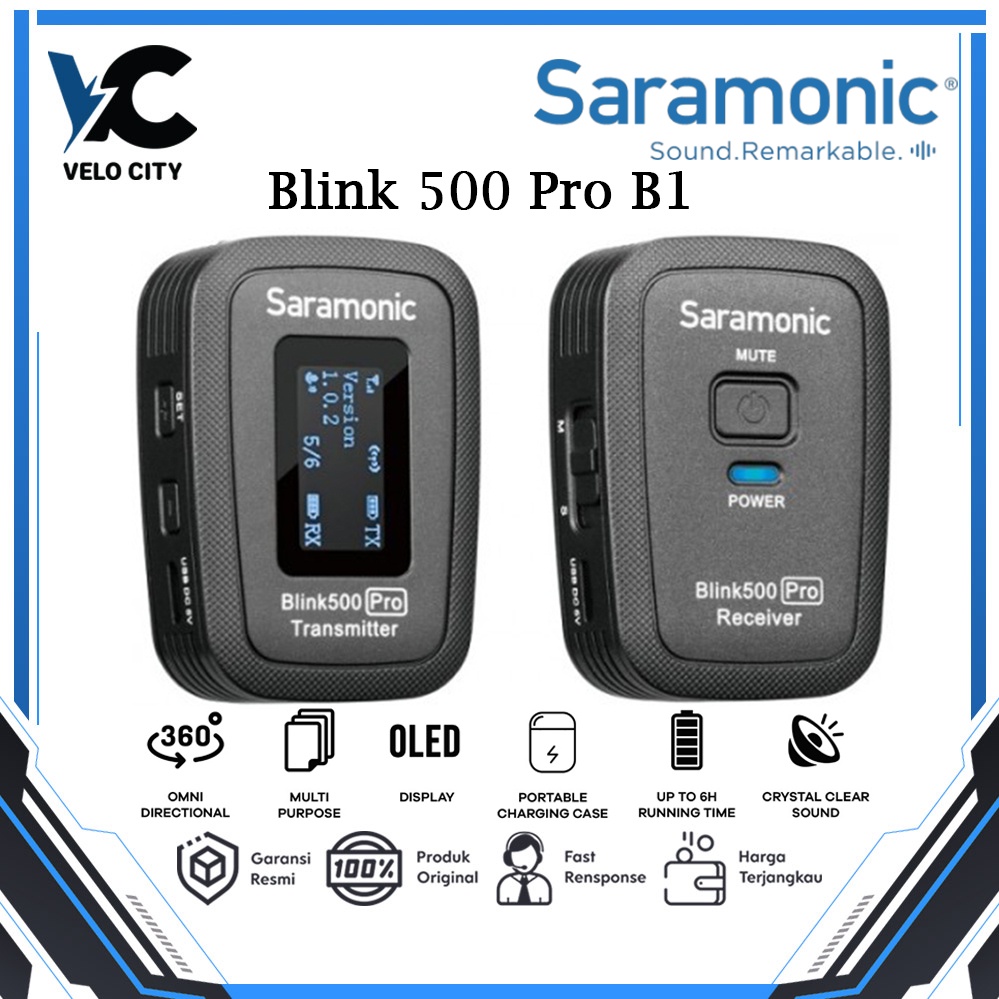 Saramonic Microphone Blink 500 Pro B1 ( TX + RX ) Wireless Mic Vlog