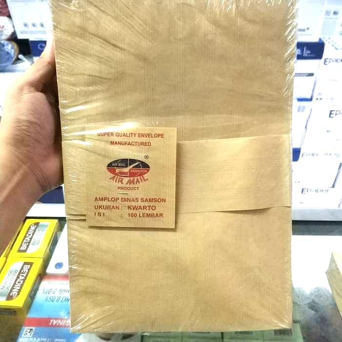 

Amplop Coklat Kwarto Air Mail