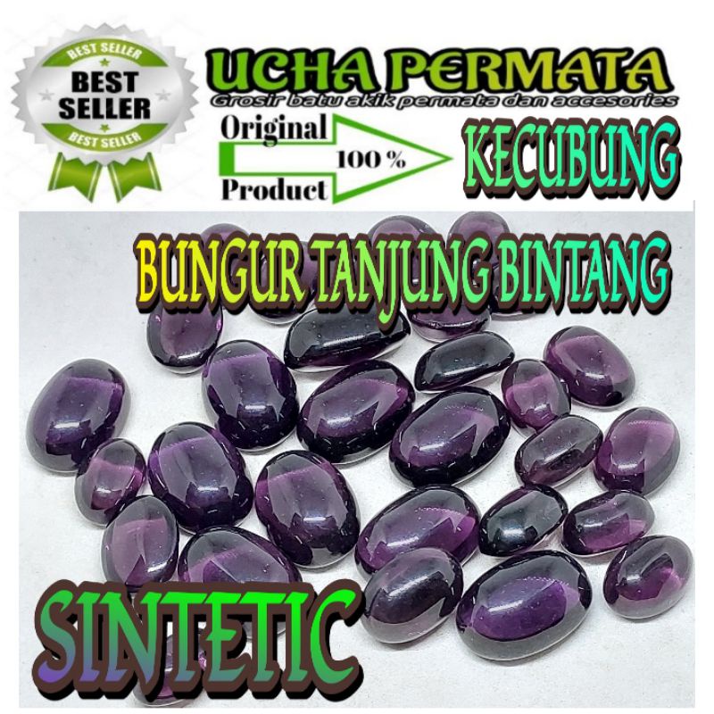 batu akik kecubung bungur tanjung bintang sintetic