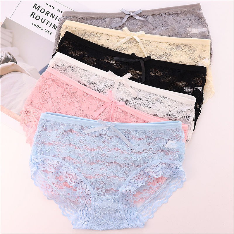 3PCS Celana Dalam Wanita Dewasa Women Panties Transparan Panty cd import polos renda/COD READY JUGA YANG SATUAN