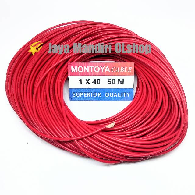 Kabel Serabut Tunggal 1 × 40 Montoya  Meteran