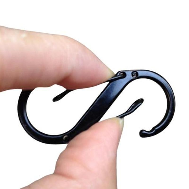 1pc Gantungan Kunci Carabiner Multifungsi Bahan Aluminum Alloy Warna Acak Untuk Hiking / Camping / Climbing