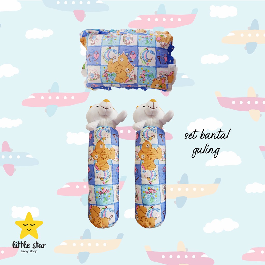 Bess Set Bantal Guling Bayi | Set Tidur Anak Baby Cewek Cowok Girl Boy