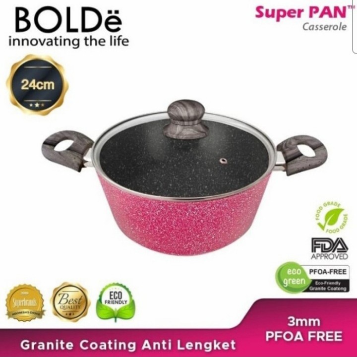 BOLDE Super Pan Casserole 24 cm (Beige / Black Pink)