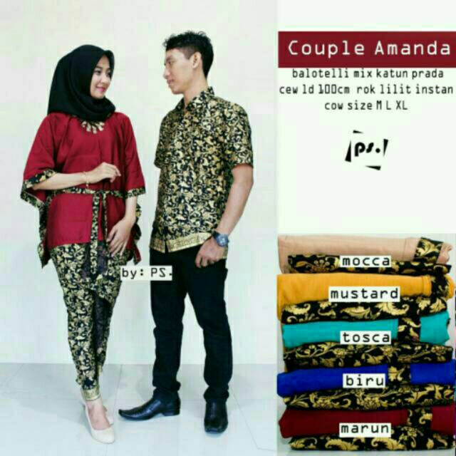 Setelana Baju Batik Couple Lowo Amanada