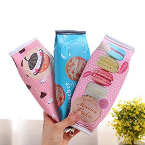 OILA tempat pensil motif biskuit  / Korea Fun Cookies Snacks Pencil  (3C5) STP004