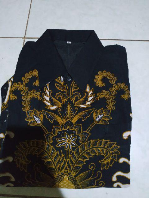 Argo Kuning Rahayu Kemeja Batik Lengan Pendek Katun Primisima Fashion Batik Seragam Batik