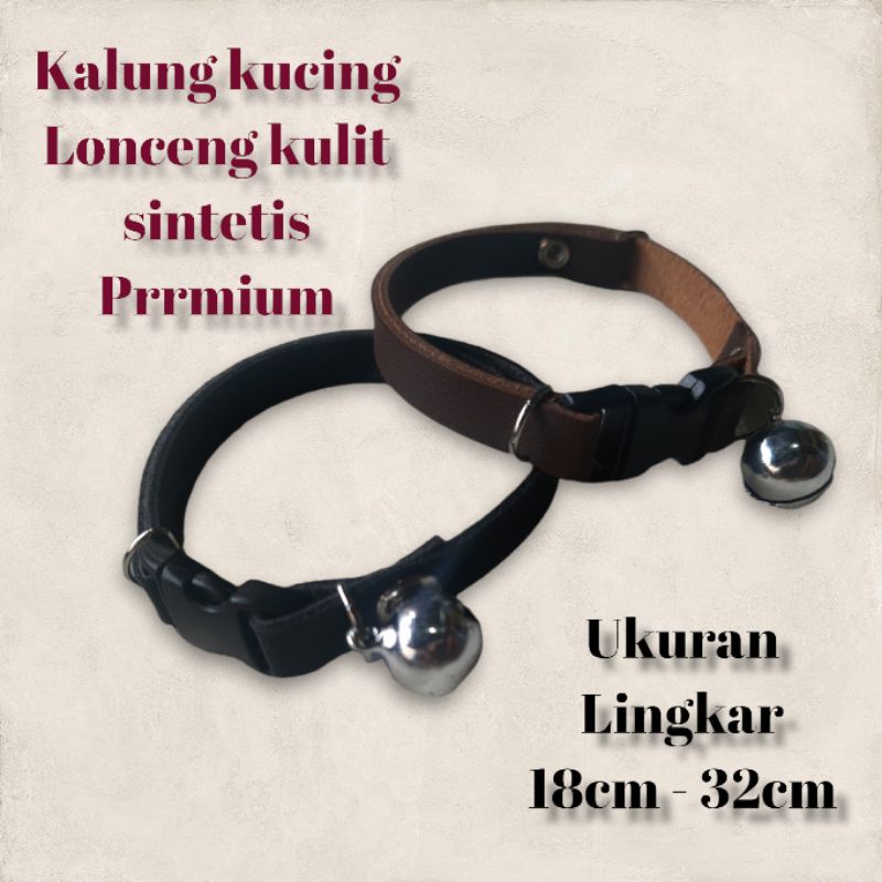 kalung kucing,kalung anjing kecil kalung kelinci lonceng 14mm kulit sintetis premium