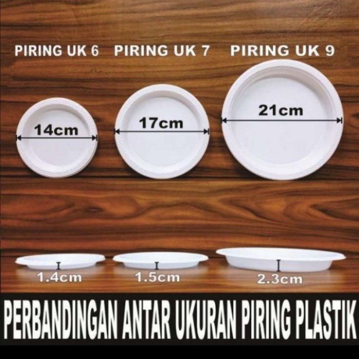 GHM P9 PIRING 21CM MAKAN ACARA PESTA PLASTIK BESAR L SEKALI PAKAI 50pc