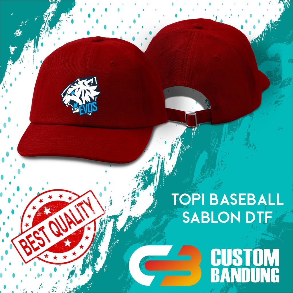 Topi Baseball EVOS ESPORT Pria Wanita Topi Cap Bisa Tulis Nama Bisa COD Original High Premium Quality