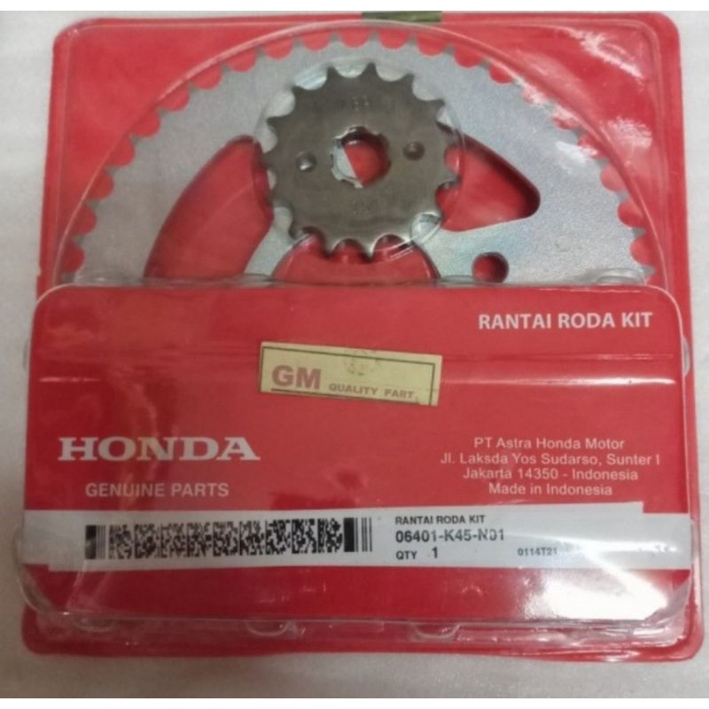 GEAR SET CB150R LED K45 N01 ORI HONDA AHM HGP