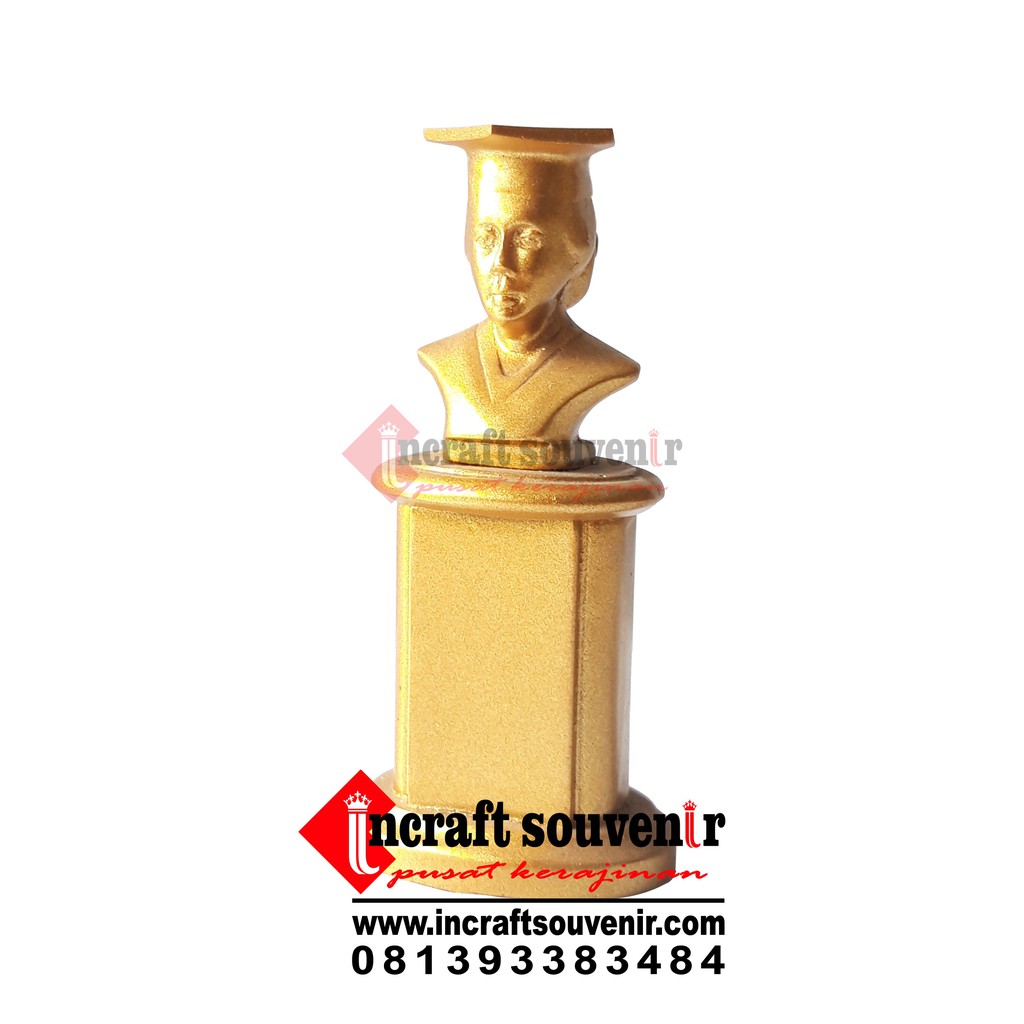 Plakat Souvenir Patung Wisuda Resin PW9