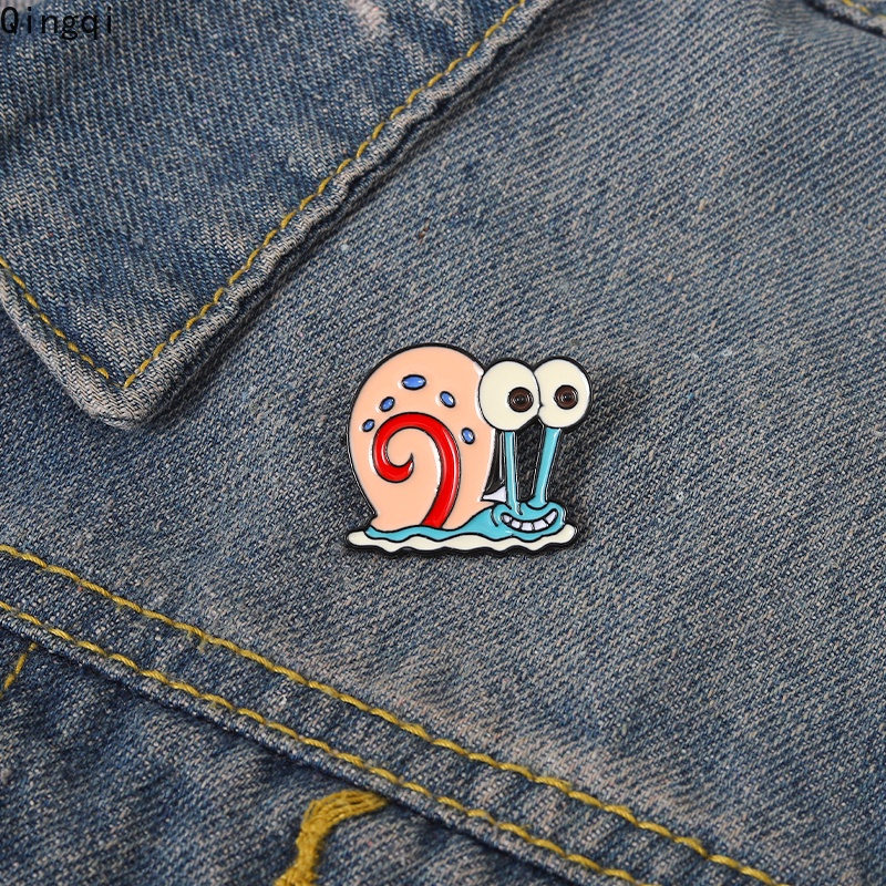 Bros Pin Enamel Desain Kartun Anime Siput Gary Untuk Anak