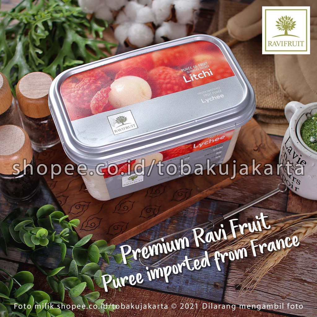 

RaviFruit PUREE Buah Leci Beku 1kg Ravi Fruit Frozen Lychee Premium