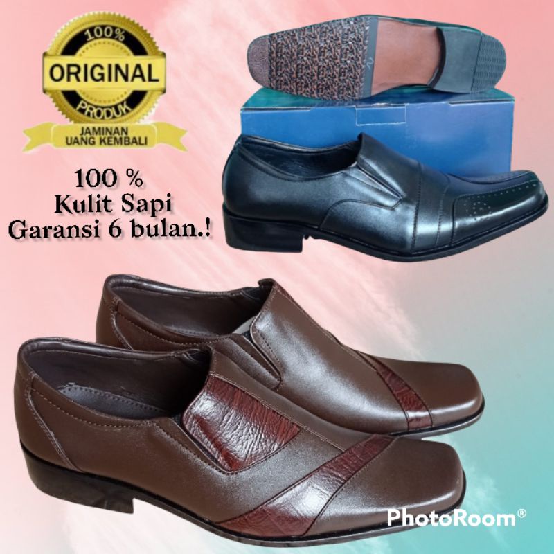 0Sepatu Kulit Pria Original Sepatu Pantofel Pria Sepatu Formal Pria Sepatu Kantor Pria Kulit Asli Se