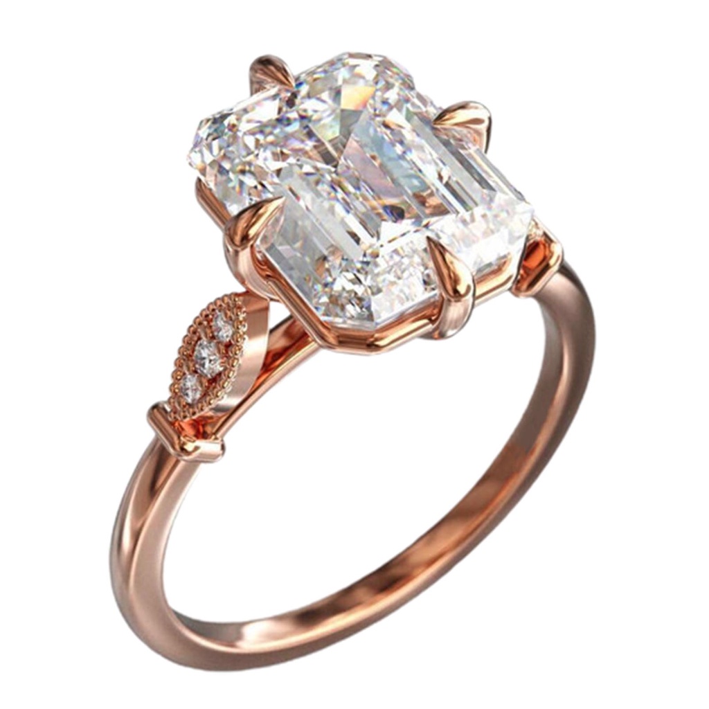 Hu Hu Hu Hu Hu Alat Bantu Pasang Kacamata♡ Cincin Jari Warna Rose Gold Hias Kristal Imitasi Gaya Klasik Untuk Wanita