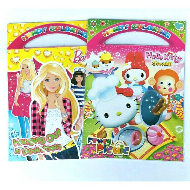 Buku Mewarnai Jumbo 30x20cm Karakter Anak Cewe Frozen Pony HK dll