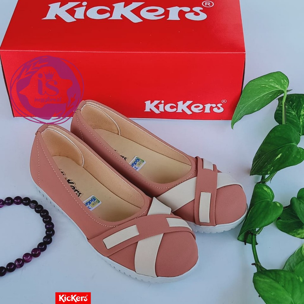 SEPATU FLAT SLIP ON WANITA KICKERS MURAH KODE BLT-08 HARGA GROSIR